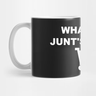 What's in Junt's Cart? Logo Mug